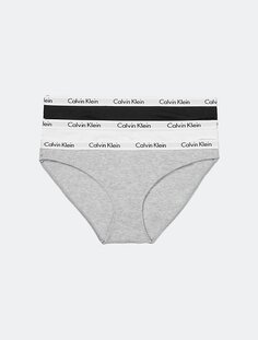 Комплект из 3 хлопковых бикини с логотипом Carousel Calvin Klein, белый