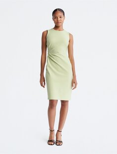Платье Calvin Klein Gathered Side, светло-зеленый