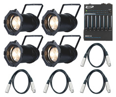 Комплект ADJ PAR-Z100-3K-4PACK-K LED 4 PAR с контроллером и кабелями DMX American DJ