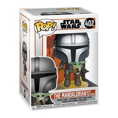 Фигурка Funko Pop! Star Wars: The Mandalorian - Mandalorian Flying with The Child, Grey