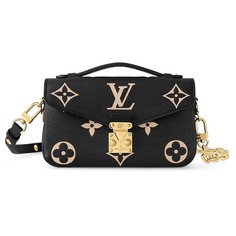 Сумка Louis Vuitton Pochette Metis East West, черный/бежевый