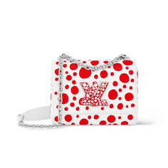 Сумка кросс-боди Louis Vuitton x Yayoi Kusama Twist PM, белый/красный