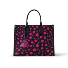 Сумка-тоут Louis Vuitton x Yayoi Kusama OnTheGo MM, черный/розовый