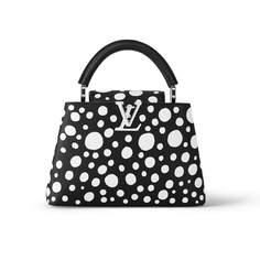 Сумка Louis Vuitton x Yayoi Kusama Capucines BB, черный/белый