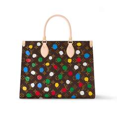 Сумка-тоут Louis Vuitton x Yayoi Kusama OnTheGo MM​, коричневый/мультиколор