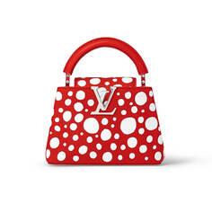 Сумка Louis Vuitton x Yayoi Kusama Capucines Mini, красный/белый