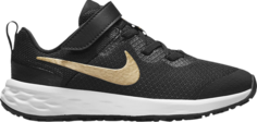 Кроссовки Nike Revolution 6 PS &apos;Black Metallic Gold&apos;, черный