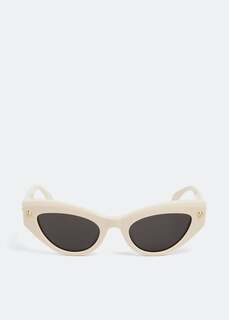 Солнечные очки ALEXANDER MCQUEEN Cat-eye sunglasses, белый
