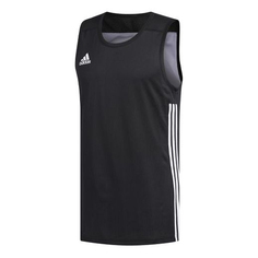 Баскетбольная майка Adidas Knitted Basketball Training Running Vest Men, Черный/Белый