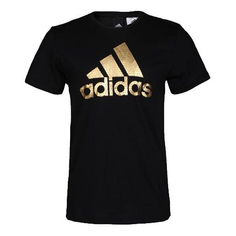 Футболка Adidas Logo Printing Sports Short Sleeve Black, Черный