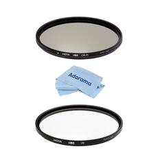 Hoya 77mm HD3 UV and Circular Polarizer Filter Kit - With Microfiber Cloth