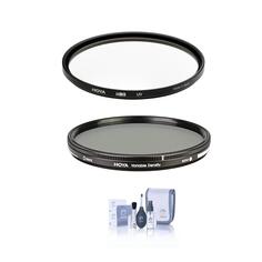 Hoya 77mm HD3 UV Filter With Hoya 77mm Variable ND Filter (0.45 to 2.7 (1.5 to 9