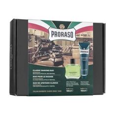 Proraso Classic Shaving Duo Green набор: крем для бритья, 150 мл + лосьон после бритья, 100 мл