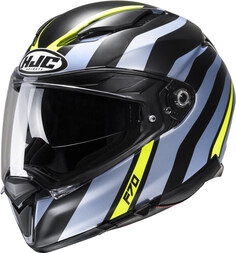 HJC F70 Galla Шлем, черный/серый/желтый