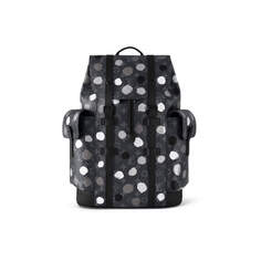 Рюкзак Louis Vuitton x Yayoi Kusama Christopher MM, серый/черный