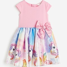 Платье H&amp;M Kids Flared-skirt Unicorns, светло-розовый H&M