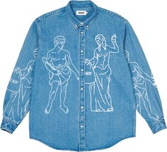 Рубашка Palace Londinium Shirt &apos;Stone Wash&apos;, синий