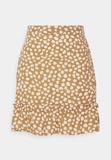 Юбка мини Vila Petite Vicelina Midi Skirt, светло-коричневый, бежевый