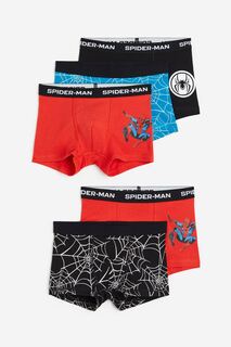 Комплект трусов H&amp;M Kids Boxer Spider-Man, 5 предметов, красный H&M