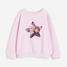 Свитшот H&amp;M Kids Printed Frozen, светло-розовый H&M