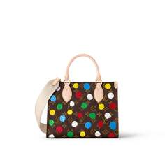 Сумка-тоут Louis Vuitton x Yayoi Kusama OnTheGo PM​, коричневый/мультиколор