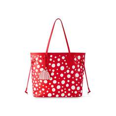 Сумка-тоут Louis Vuitton x Yayoi Kusama Neverfull MM, красный/белый