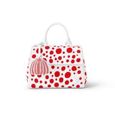 Сумка Louis Vuitton x Yayoi Kusama Cluny Mini, белый/красный