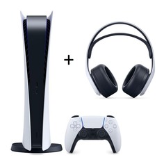 Игровая консоль Sony PlayStation 5 Digital Edition + Pulse 3D Wireless, 825 ГБ, белый