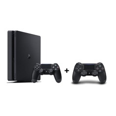 Игровая приставка Sony PlayStation 4 Slim 500 ГБ HDD + дополнительный геймпад, черный