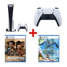 Игровая консоль Sony Playstation 5 Console Standard Edition + 2 игры + геймпад, 825 ГБ, белый