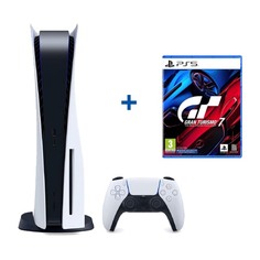 Игровая консоль Sony Playstation 5 Console Standard Edition + игра Gran Turismo 7, 825 ГБ, белый