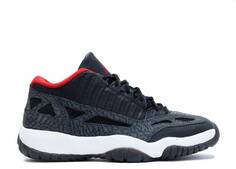 Кроссовки AIR JORDAN 11 RETRO LOW IE &apos;BLACK CHARCOAL RED&apos; 2003, черный