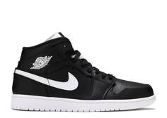 Кроссовки AIR JORDAN 1 RETRO MID &apos;BLACK WHITE&apos;, черный