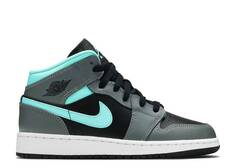 Кроссовки AIR JORDAN 1 MID GS &apos;GREY AQUA&apos;, черный