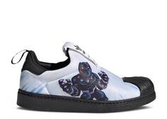 Кроссовки Adidas MARVEL X SUPERSTAR 360 J &apos;BLACK PANTHER&apos;, белый