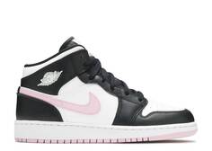 Кроссовки AIR JORDAN 1 MID GS &apos;WHITE LIGHT ARCTIC PINK&apos;, белый