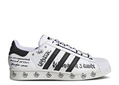 Кроссовки Adidas SUPERSTAR &apos;SHARPIE PACK - GRAFFITI WHITE BLACK&apos;, белый