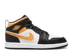 Кроссовки AIR JORDAN 1 MID PS &apos;BLACK UNIVERSITY GOLD&apos;, белый