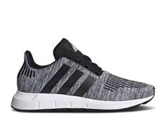 Кроссовки Adidas SWIFT RUN 1.0 BIG KID &apos;BLACK WHITE&apos;, черный
