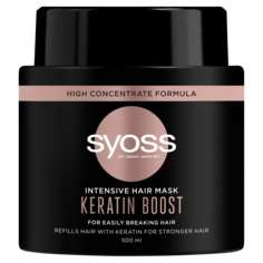 Syoss Keratin Boost интенсивно укрепляющая маска против ломкости волос с кератином, 500 мл
