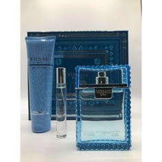 Versace Eau Fraiche Men 3pc Set Cologne EDT Spray 3.4oz + .34 + гель для душа 5.0