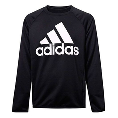 Толстовка Adidas originals Large Logo Printing Sports Pullover Boy Black, Черный
