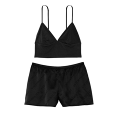Пижама Victoria&apos;s Secret Modal Cropped Cami Satin, черный