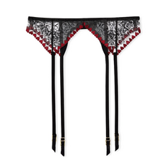 Пояс с подвязками Victoria&apos;s Secret Very Sexy Love Letters Embroidery Garter, черный