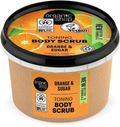 Organic Shop Toning Body Scrub тонизирующий скраб для тела Апельсин и сахар 250мл