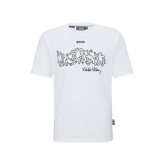 Футболка Hugo Boss X Keith Haring With Special Logo Artwork Unisex, белый