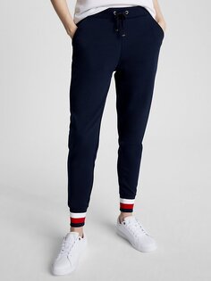 Фирменные спортивные штаны с полосками на манжетах Tommy Hilfiger