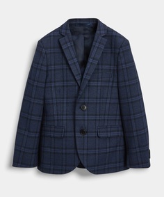 Пиджак Next Check Suit, темно-синий