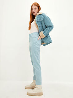 Женские джинсы с высокой талией и карманами с высокой талией LCW Jeans