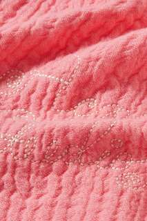 ACNE STUDIOS Шарф из смесовой шерсти с вышивкой и бахромой, розовый